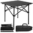 Gardlov Zwarte opvouwbare campingtafel met draaghoes en draagvermogen tot 70 kg voor balkon, terras en camping
