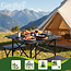 Gardlov Zwarte opvouwbare campingtafel met draaghoes en draagvermogen tot 70 kg voor balkon, terras en camping