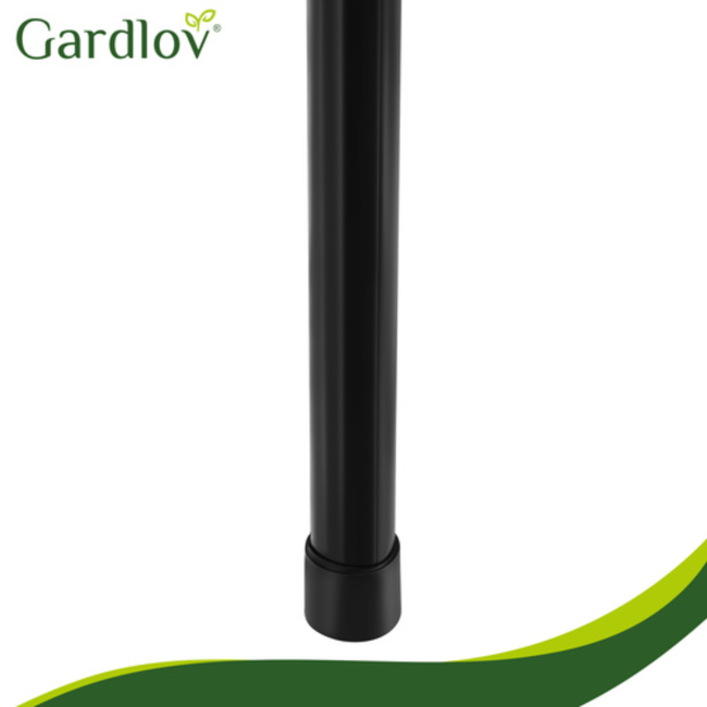 Gardlov Zwarte opvouwbare campingtafel met draaghoes en draagvermogen tot 70 kg voor balkon, terras en camping