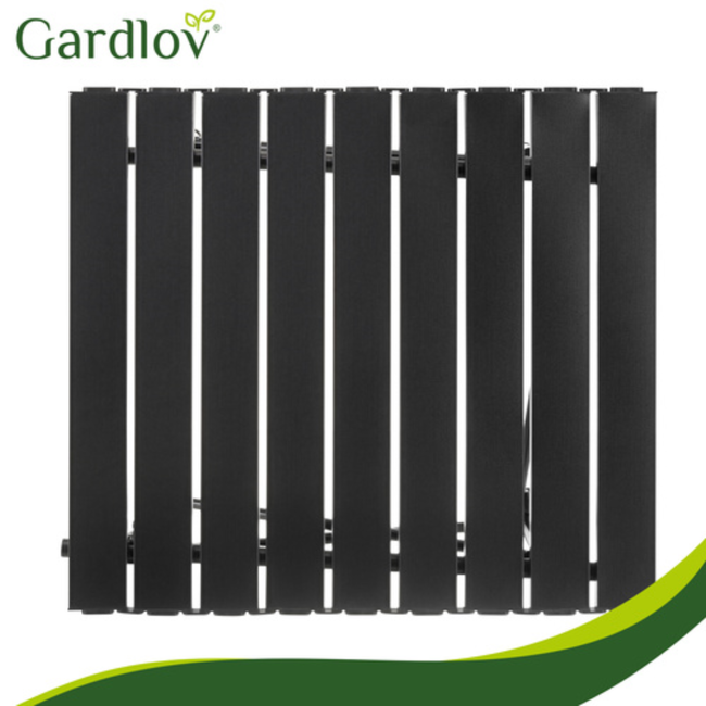 Gardlov Zwarte opvouwbare campingtafel met draaghoes en draagvermogen tot 70 kg voor balkon, terras en camping