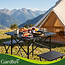 Gardlov Zwarte opvouwbare campingtafel met draaghoes en draagvermogen tot 70 kg voor balkon, terras en camping
