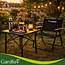Gardlov Zwarte opvouwbare campingtafel met draaghoes en draagvermogen tot 70 kg voor balkon, terras en camping