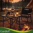 Gardlov Zwarte opvouwbare campingtafel met draaghoes en draagvermogen tot 70 kg voor balkon, terras en camping