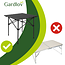 Gardlov Zwarte opvouwbare campingtafel met draaghoes en draagvermogen tot 70 kg voor balkon, terras en camping