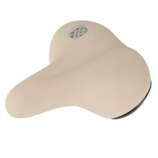 Wittkop Comfortabel breed gelzadel crème met vering en drukverlichting voor stadsfiets dagelijks gebruik