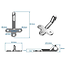 ProPlus Opschroefoog - Staal - 10 cm - Zilver - Type 0