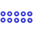 ProPlus Zeilogen - kunststof - 10 mm binnen Ø - 28 mm buiten Ø - blauw - 10 stuks