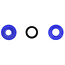 ProPlus Zeilogen - kunststof - 10 mm binnen Ø - 28 mm buiten Ø - blauw - 10 stuks