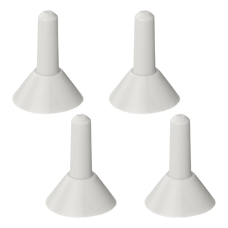 ProPlus Regenkapjes voor tentstokken - Ø 30 mm - kunststof - wit - 4 stuks