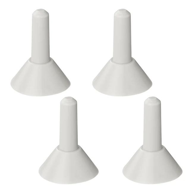 ProPlus Regenkapjes voor tentstokken - Ø 30 mm - kunststof - wit - 4 stuks