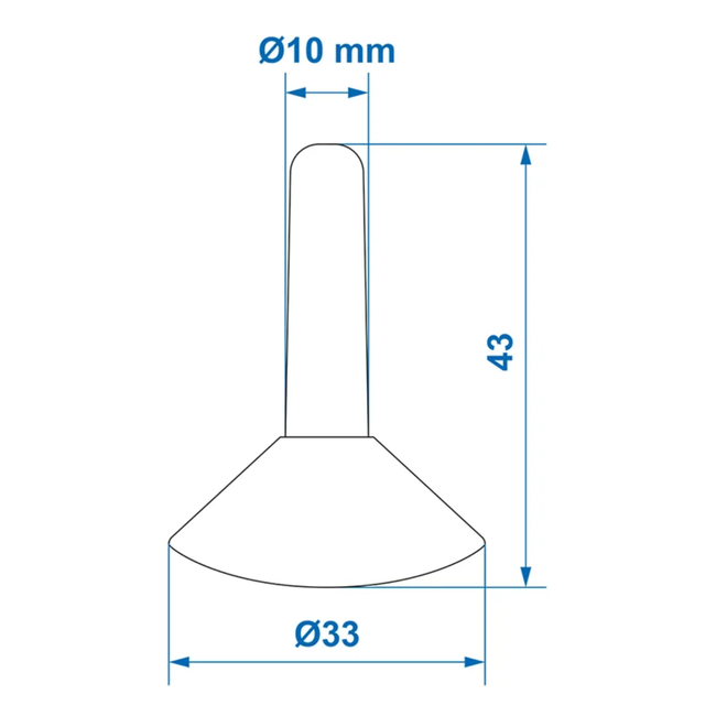ProPlus Regenkapjes voor tentstokken - Ø 30 mm - kunststof - wit - 4 stuks