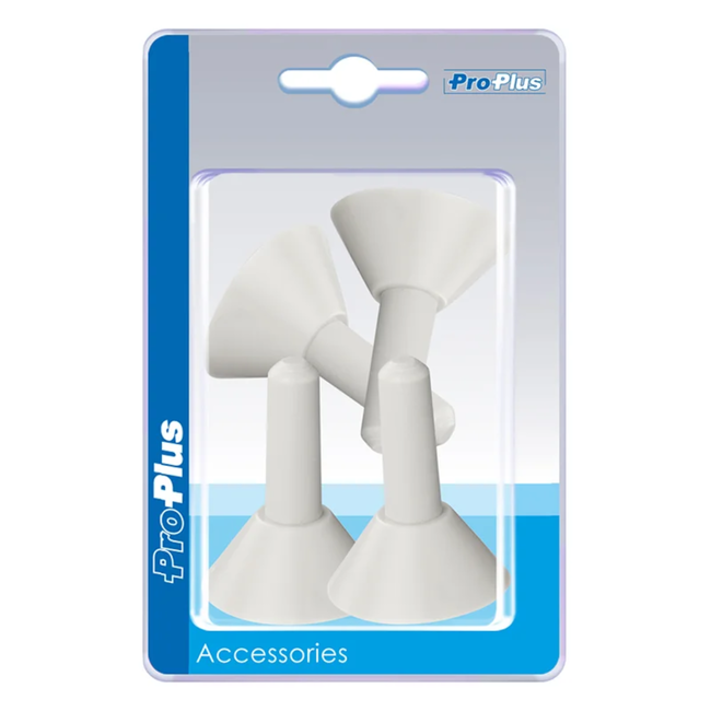ProPlus Regenkapjes voor tentstokken - Ø 30 mm - kunststof - wit - 4 stuks