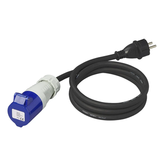 ProPlus Verloopkabel - 150 cm - Schuko naar CEE - 3 x 2,5 mm² - IP44