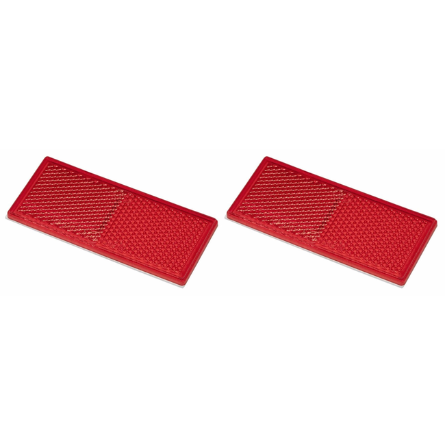 ProPlus Zelfklevende rode reflector - rechthoekig - 85 x 40 mm - 2 stuks