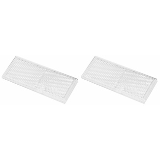 ProPlus Zelfklevende witte reflectoren - rechthoekig - 85 x 40 mm - 2 stuks