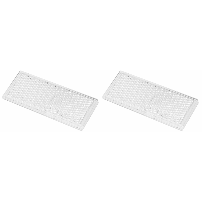 ProPlus Zelfklevende witte reflectoren - rechthoekig - 85 x 40 mm - 2 stuks