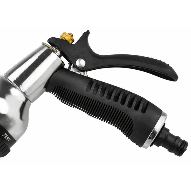 GEKO 8-functie sproeikop - ergonomische rubberen handgreep - metalen behuizing