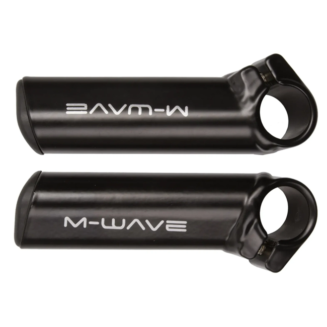 M-Wave Bar ends - anatomisch ontwerp - aluminium - Ø 22,2 mm - aerodynamisch