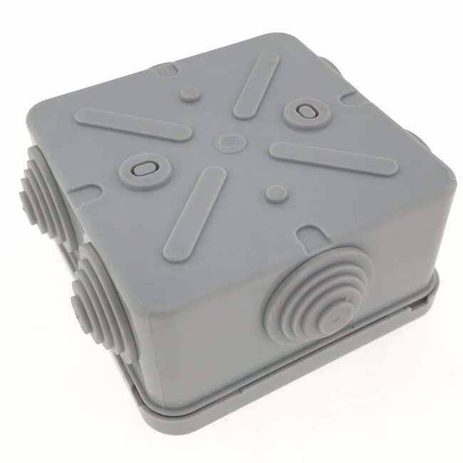 Benson Lasdoos - IP65 - 6 invoerpunten - 80 x 80 x 40 mm - Grijs