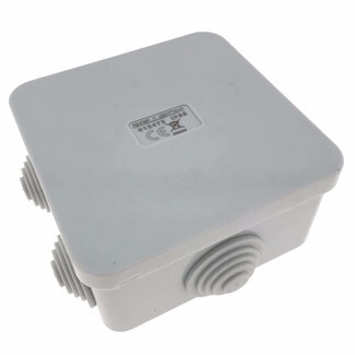 Benson Lasdoos - IP65 - 6 invoerpunten - 80 x 80 x 40 mm - Grijs