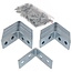 Benson Stoelhoek - Verzinkt IJzer - Inclusief Schroeven - 25 x 25 x 14.5 mm - 16 stuks