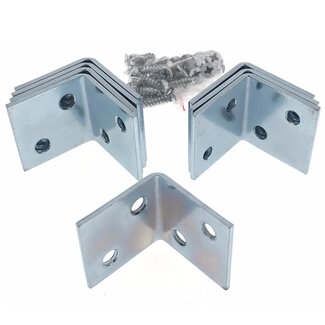 Benson Versterkingshoek - Verzinkt IJzer - Inclusief Schroeven - 30 x 30 x 30 mm - Set van 8