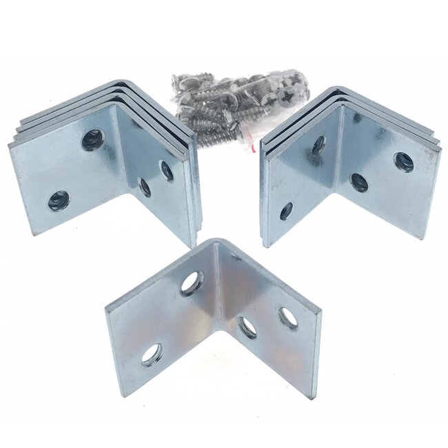 Benson Versterkingshoek - Verzinkt IJzer - Inclusief Schroeven - 30 x 30 x 30 mm - Set van 8