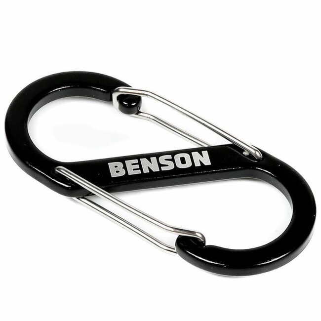 Benson Dubbele karabijnhaak - 40 x 90 mm - zwart - veelzijdig gebruik