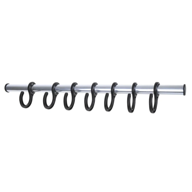 ProPlus Tentkapstok - Aluminium - 7 haken - 42 cm - Zilver/Zwart