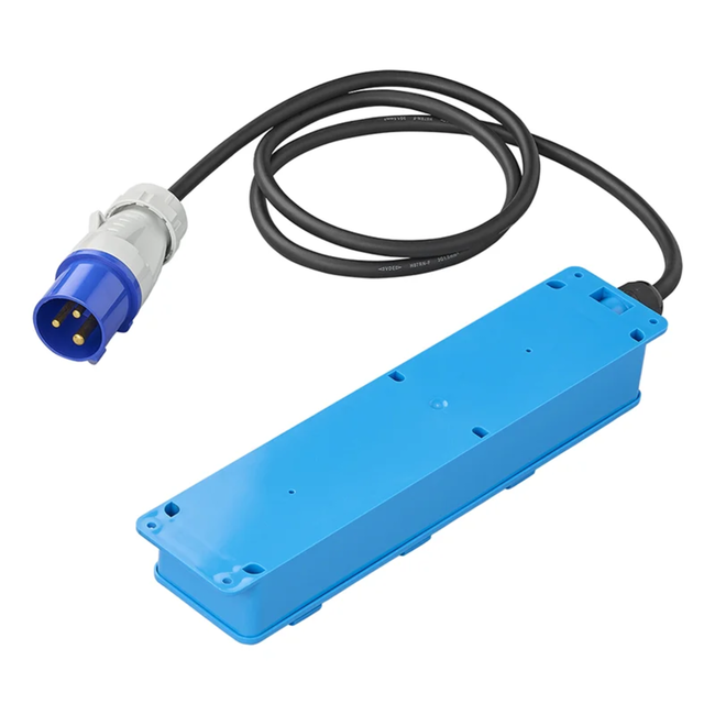 ProPlus Stekkerdoos - CEE naar 3 Schuko - 1,5 meter - IP44 - 16A
