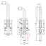 ProPlus Veergrendel - Staal - Ø 12 mm - Lengte 17 cm - Blisterverpakking