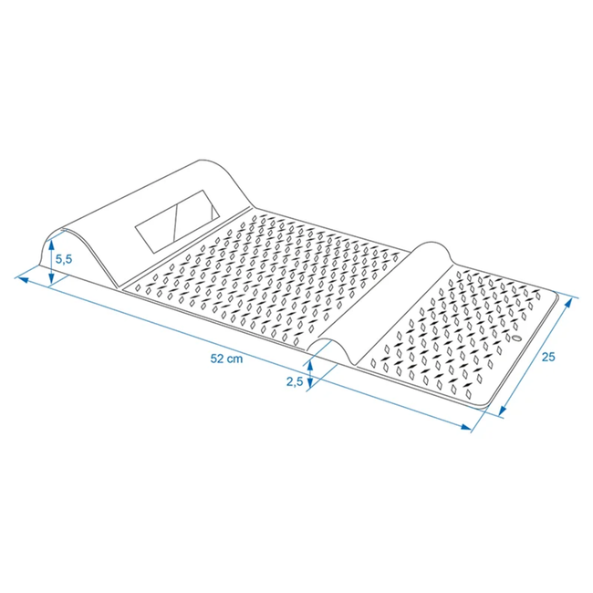 ProPlus Parkeermat - Zelfklevend en Voorgeboord - 52 x 25 x 5,5 cm - Grijs