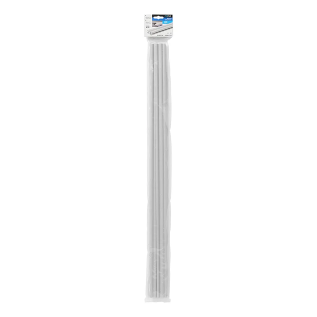 ProPlus Dubbele tentrail set - kunststof - 80 cm - lichtgrijs - 3 stuks
