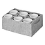 ProPlus Bekerhouder vilt - Grijs - Voor 6 mokken of glazen - Met handvatten - 29 x 20,5 x 11,5 cm