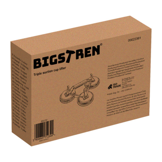 Bigstren Aluminium Vacuüm Zuignap - Veilig tillen tot 150kg met 3 Rubberen Pads