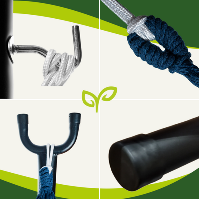 Gardlov Hangmat 200x150 cm - Stalen Frame - Tweepersoons - Weerbestendig