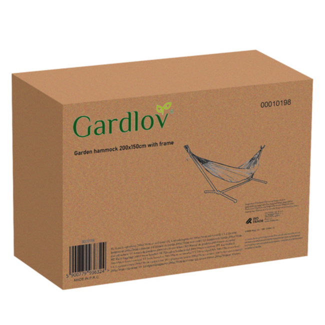 Gardlov Hangmat 200x150 cm - Stalen Frame - Tweepersoons - Weerbestendig