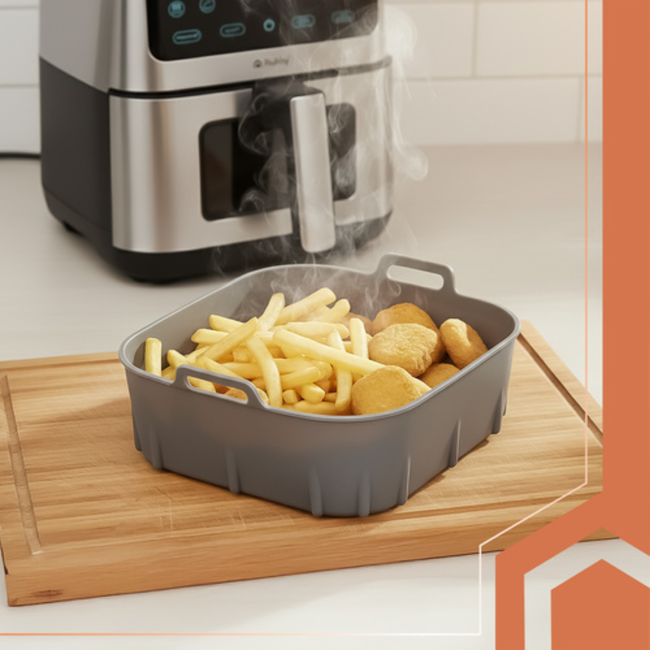 Ruhhy Siliconen inzet voor Airfryer - Rond - Herbruikbaar - Hittebestendig tot 230 graden