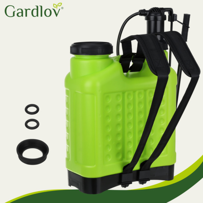 Gardlov rugdrukspuit 16L – handmatige tuinspuit met lange lans en slang