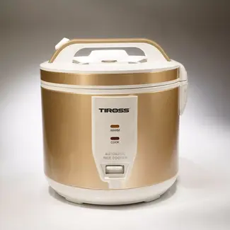 TIROSS Elektrische rijstkoker 1,8 L met warmhoudfunctie, antiaanbaklaag en accessoires voor eenvoudig koken