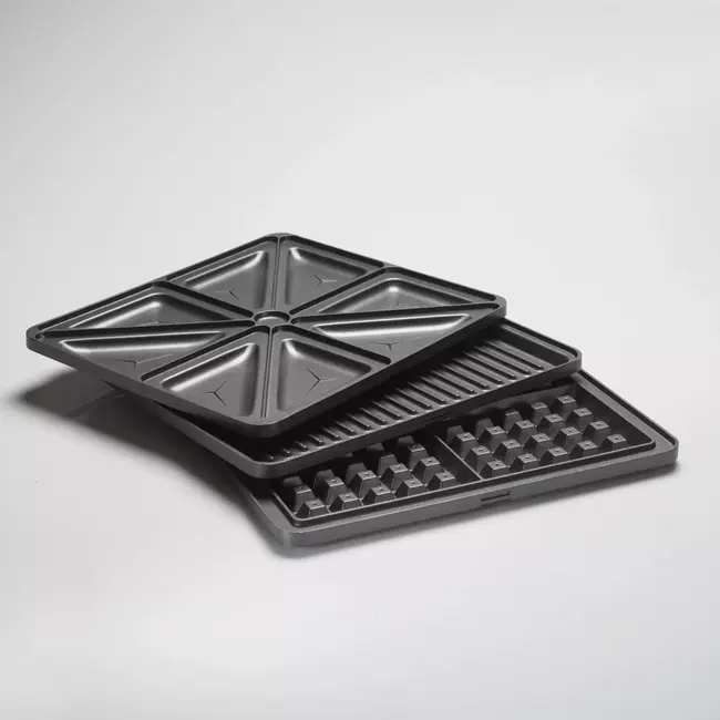 TIROSS 3-in-1 contactgrill 1200 W met verwisselbare platen, antiaanbaklaag en automatische temperatuurregeling voor veelzijdig koken