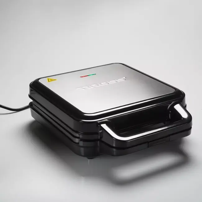 TIROSS 3-in-1 contactgrill 1200 W met verwisselbare platen, antiaanbaklaag en automatische temperatuurregeling voor veelzijdig koken