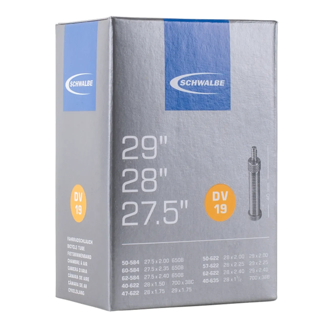 Schwalbe Binnenband - 27.5, 28 en 29 inch - Dunlop ventiel 40 mm - Hoogwaardig rubber - Zwart
