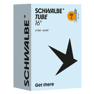 Schwalbe Binnenband 16x1.75 - Dunlop Ventiel 32mm - ETRTO 47/62-305 - Hoogwaardige Luchtdichtheid