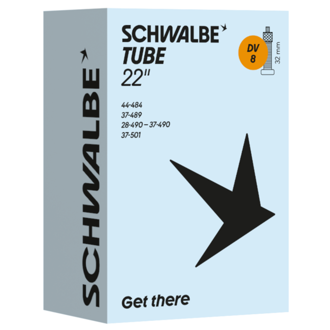 Schwalbe Binnenband 22 inch - ETRTO 28/37-489/501 - Dunlop ventiel DV8 - Duurzaam en betrouwbaar