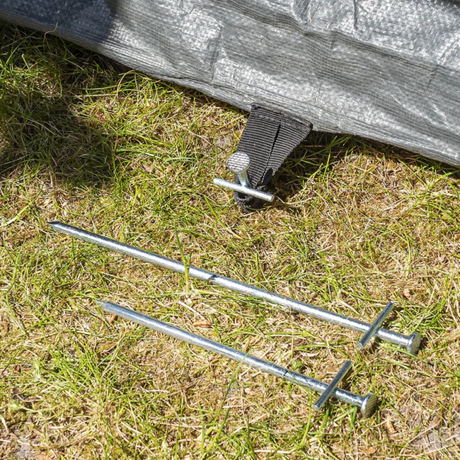 ProPlus Rotspen met dwarspen - staal - 17 cm - zilver - voor harde bodem