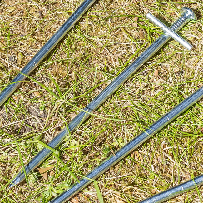 ProPlus Rotspen met dwarspen - staal - 17 cm - zilver - voor harde bodem