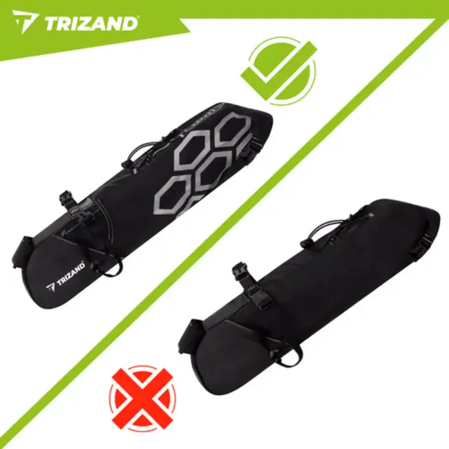 Trizand Grote fietszadeltas 12 L waterdicht met vakken en stevige bevestiging