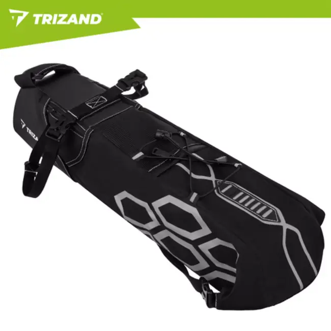 Trizand Grote fietszadeltas 12 L waterdicht met vakken en stevige bevestiging