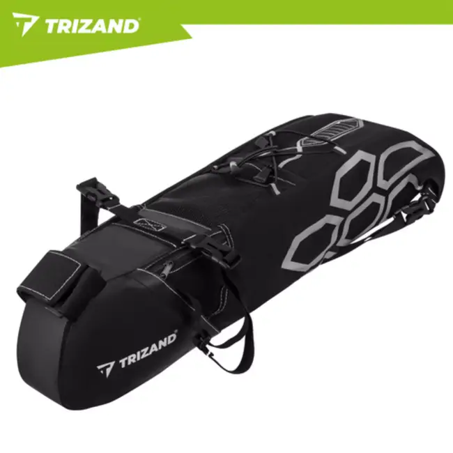 Trizand Grote fietszadeltas 12 L waterdicht met vakken en stevige bevestiging